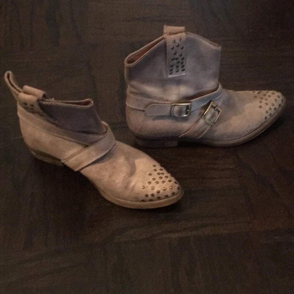 Chocolat Blu Grey Boots with Studs.